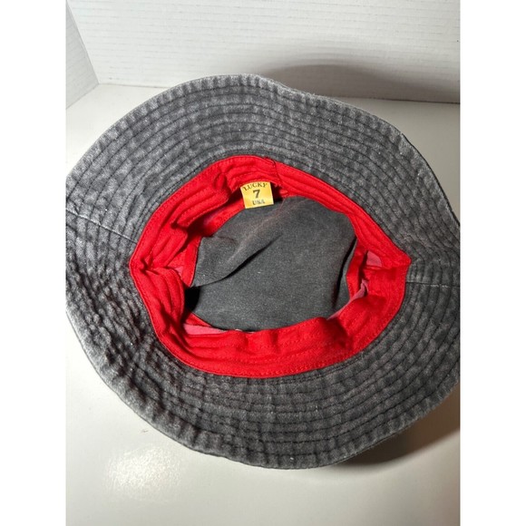 Topsail Island Bucket Hat Unisex, ￼OS /Red-Black /Stone Wash - NC Beach - Picture 8 of 10